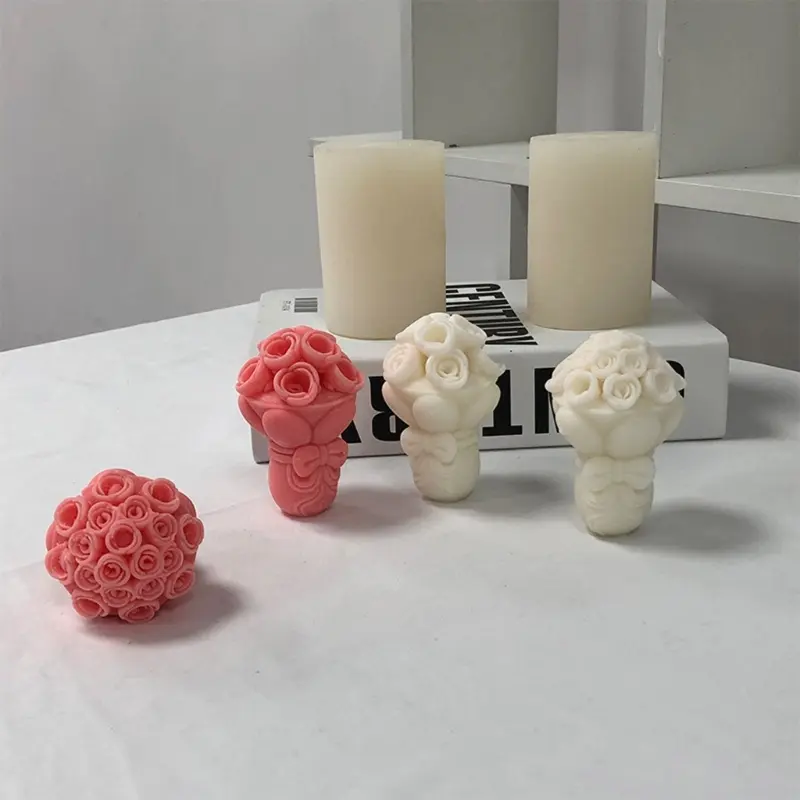 Y1UB Rose Silicone Mould 3D Flower Cake Fondant Molds Chocolate Baking Tool
