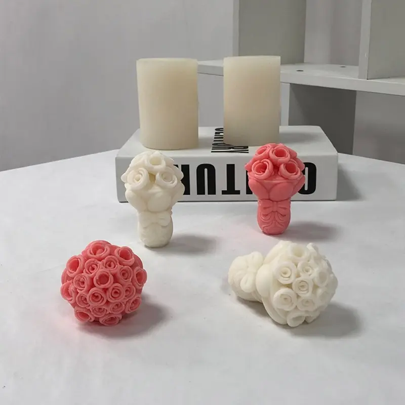 Y1UB Rose Silicone Mould 3D Flower Cake Fondant Molds Chocolate Baking Tool