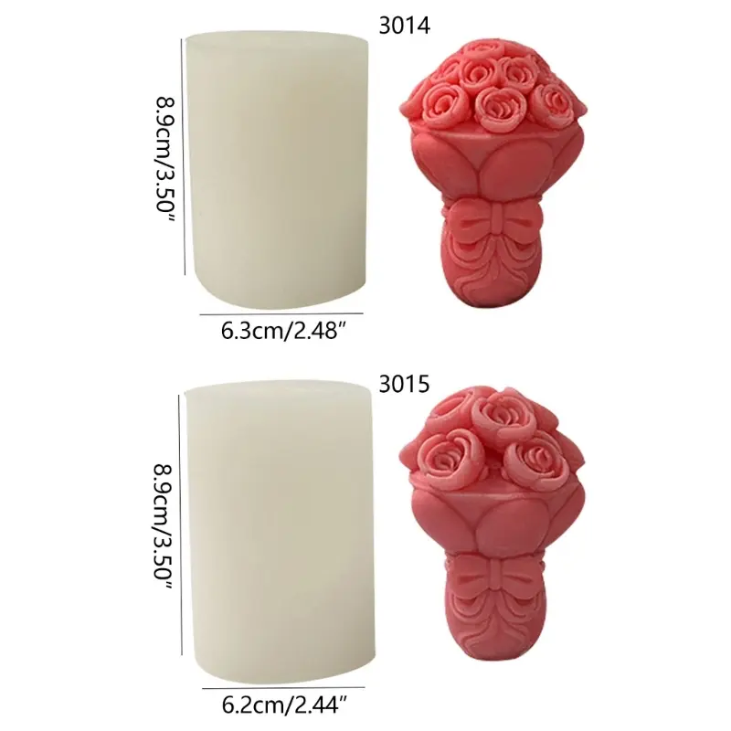 Y1UB Rose Silicone Mould 3D Flower Cake Fondant Molds Chocolate Baking Tool