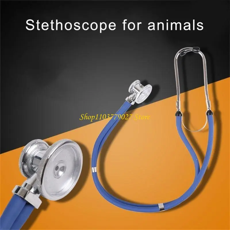 C4DF Multiuse Doule Head Tube Stethoscope for Farm Animal Goat and Sheep Easy Use