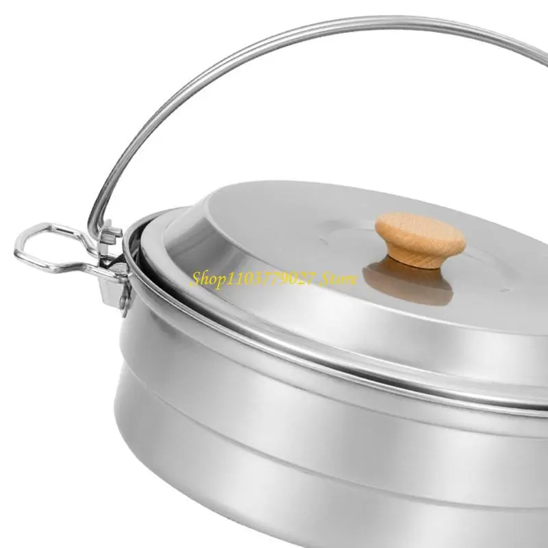 C4DF Kitchen Steamers Pots Multifuntional Fish Steaming Pans 304Stainless Steel Texture Outdoor Use for Cooking Vegetables