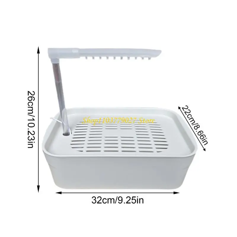 C4DF USB Power Parrots Bath Tub Automatic Water Circulation Bird Shower Basin Home Use