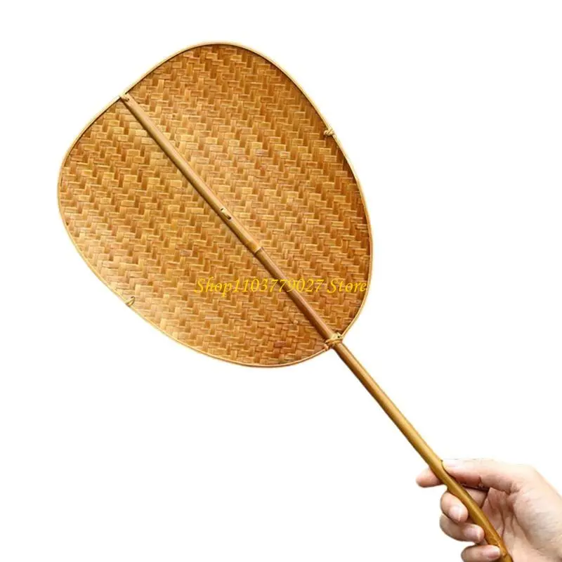 C4DF Handcrafts Bamboos Woven Fan Lightweight Cooling Fan for Summer Cooling Paddles and Weddings Parties Home Decors Gift