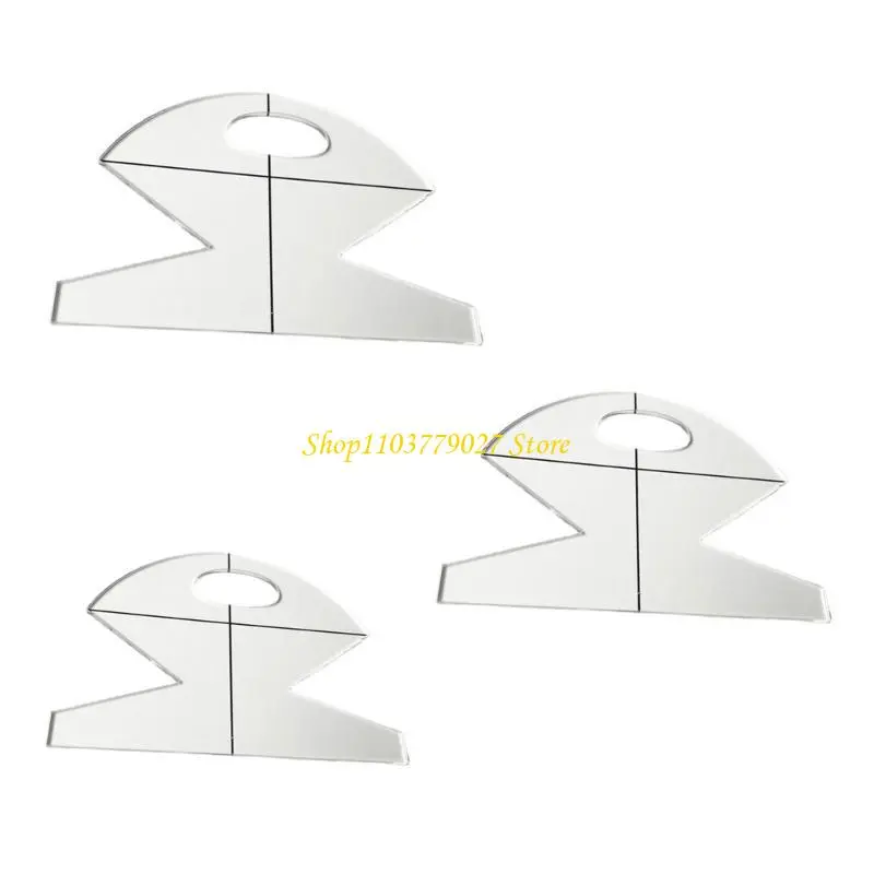 C4DF Sewing Pattern Templates Quilting Ruler Easy to Use Patchwork Templates