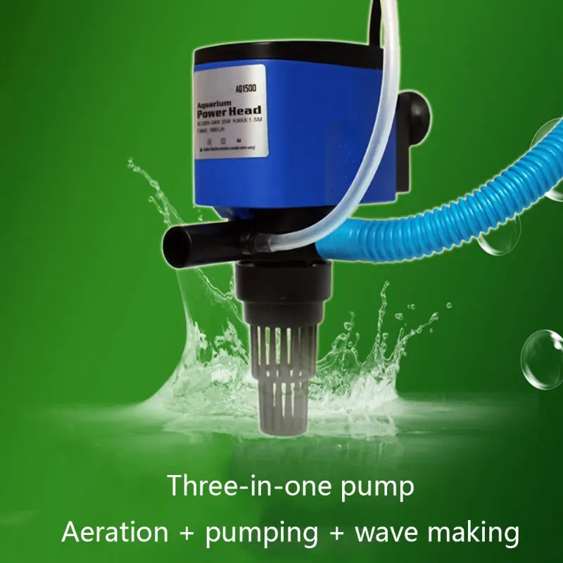 Y1UB 8-45W 3 IN 1 Quiet Water for Aquarium Fish for Tank Pumping for Quiet Filtration