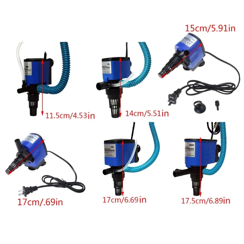 Y1UB 8-45W 3 IN 1 Quiet Water for Aquarium Fish for Tank Pumping for Quiet Filtration
