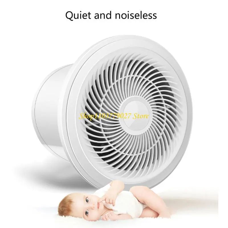 C4DF 4Inch Exhaust Fan with Remote Control Low Noise Ventilation Fan Kitchen Window Airflows Air Cleaning Fan Enduring