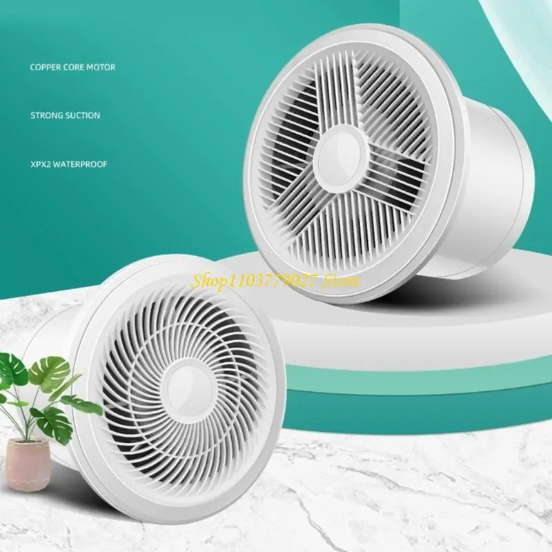 C4DF 4Inch Exhaust Fan with Remote Control Low Noise Ventilation Fan Kitchen Window Airflows Air Cleaning Fan Enduring