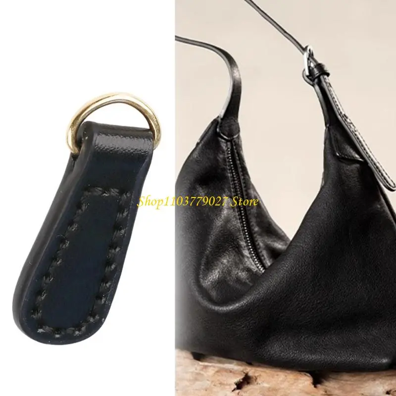 C4DF 2 Pcs Zips Pendants Removable Zippers Pull PU Leather Zips Puller for Suitcases Boot Jackets Backpacks Purse Clothing