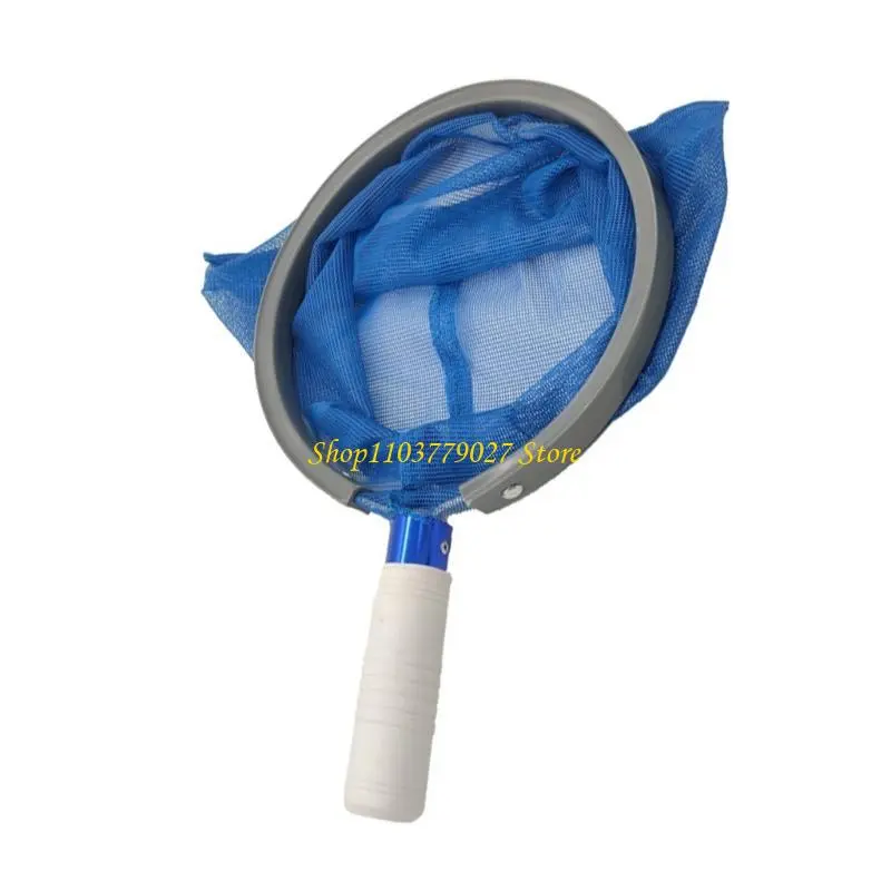 C4DF Efficient Pool Skimmer with Fine Mesh for Catching Small Debris Swimming Pool Debris Removal Tool Aluminum Handle Net