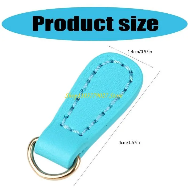 C4DF 2 Pcs Zips Pendants Removable Zippers Pull PU Leather Zips Puller for Suitcases Boot Jackets Backpacks Purse Clothing