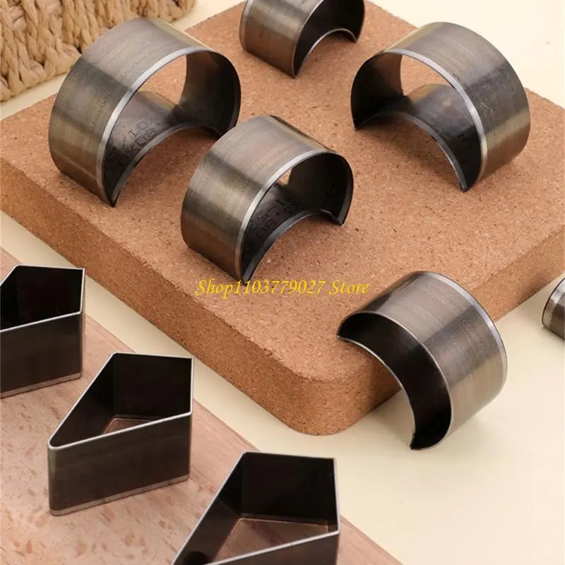 C4DF 8Pcs Leather Punching Die Set 8 Size Leather Hole Cutter Set Leather Hole Punching Tool Leather Craft Working Tool