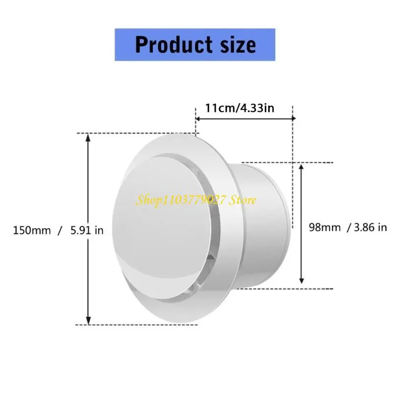 C4DF Remote Control Exhaust Fan Adjustable Duct Fan Low Noise Ventilation Fan