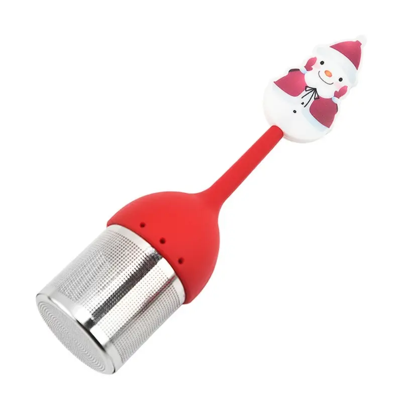 Y1UB Christmas Series Tea Strainers Silicone Tea Leak Related Teapot Tea Set Filter Silicone Tea Filters Tea Strainer Tea Set