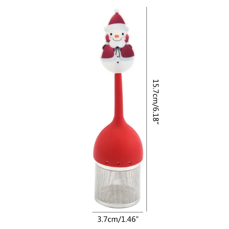 Y1UB Christmas Series Tea Strainers Silicone Tea Leak Related Teapot Tea Set Filter Silicone Tea Filters Tea Strainer Tea Set