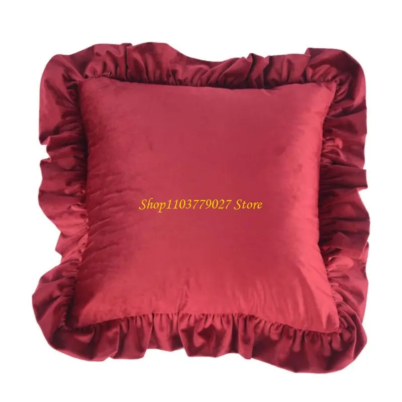 C4DF Pillow Case Bedroom Sofa Pillow Shams 17.7Inch/19.7inch Color Ruffled