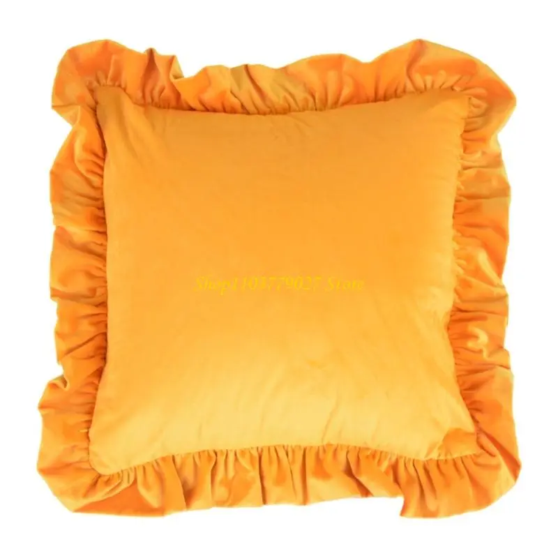 C4DF Pillow Case Bedroom Sofa Pillow Shams 17.7Inch/19.7inch Color Ruffled
