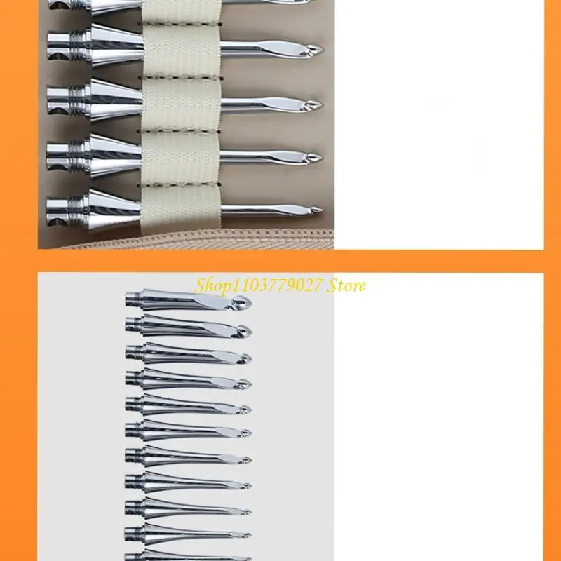 C4DF Ergonomic Crochet Hook with 11 Size Interchangeable Tip 3.5mm-10mm for Knitting