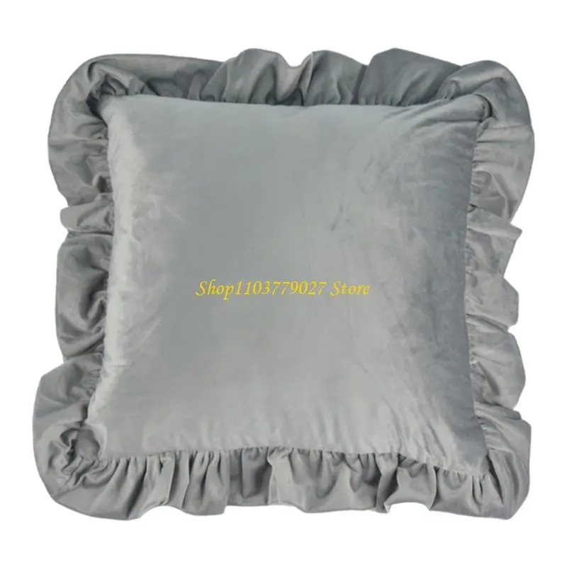 C4DF Pillow Case Bedroom Sofa Pillow Shams 17.7Inch/19.7inch Color Ruffled