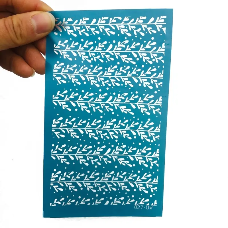 Y1UB Silk Screen Stencils Geometric Reusable Silkscreen Print for DIY Earrings