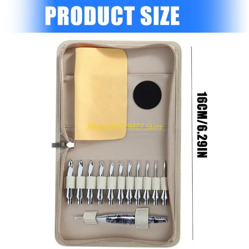 C4DF Ergonomic Crochet Hook with 11 Size Interchangeable Tip 3.5mm-10mm for Knitting