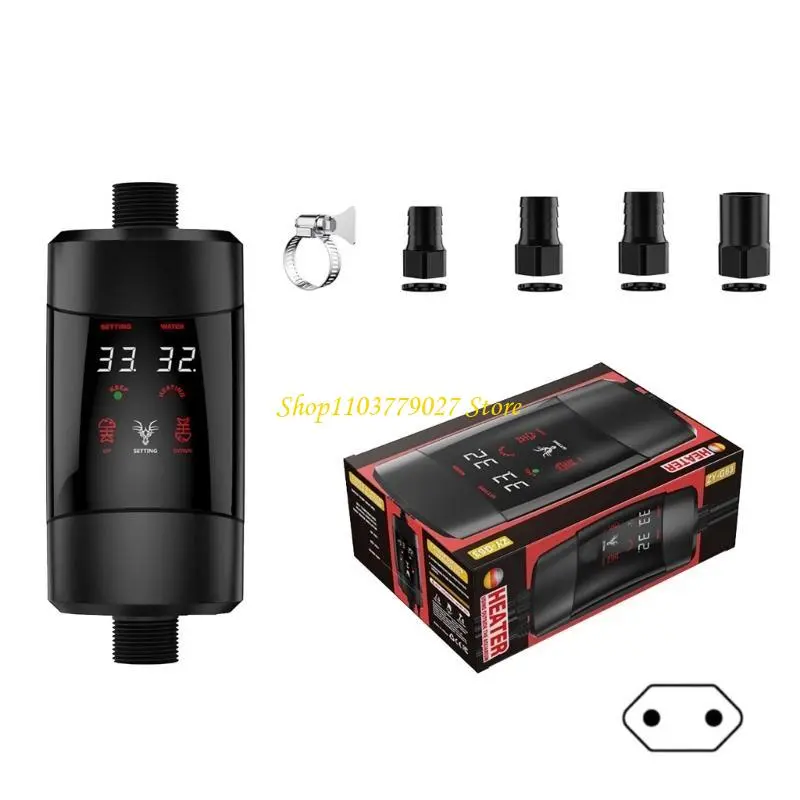 C4DF Compact External Fishtanks Heater Easy Installation and Maintenance Over-Temperature Protections Aquariums Water Heater