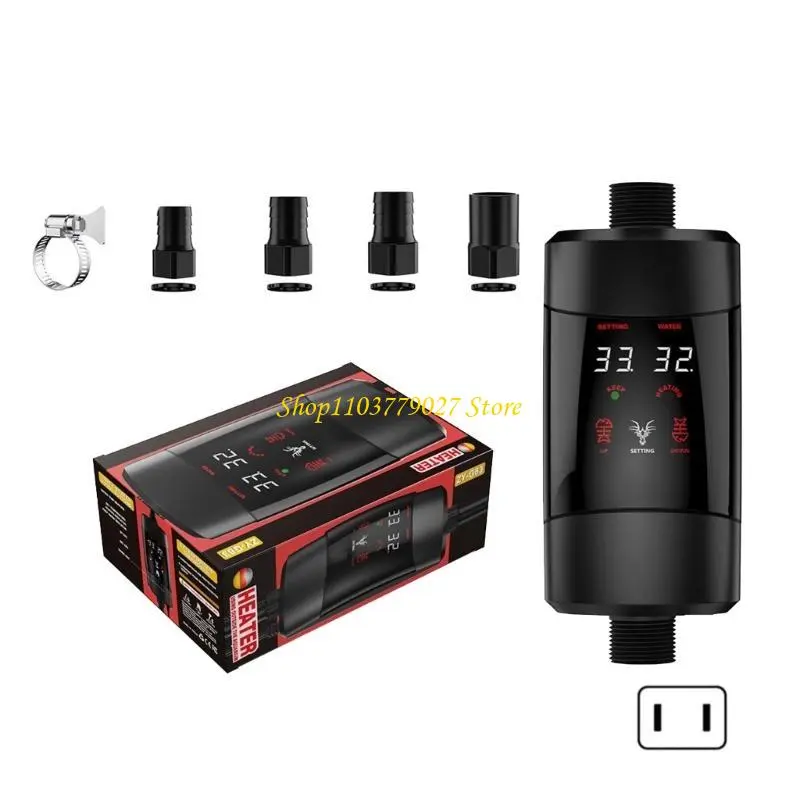 C4DF Compact External Fishtanks Heater Easy Installation and Maintenance Over-Temperature Protections Aquariums Water Heater