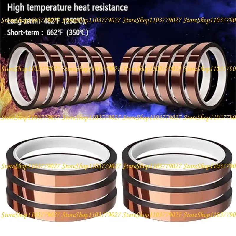 C4DF 12 Rolls No Residues Heat Tape for Sublimation High Temp Heat Resistant Tape