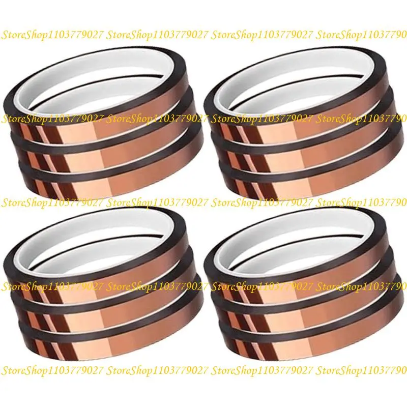 C4DF 12 Rolls No Residues Heat Tape for Sublimation High Temp Heat Resistant Tape