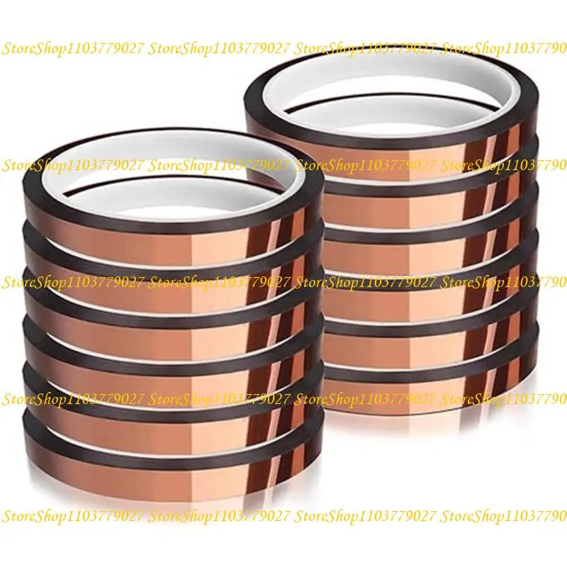 C4DF 12 Rolls No Residues Heat Tape for Sublimation High Temp Heat Resistant Tape