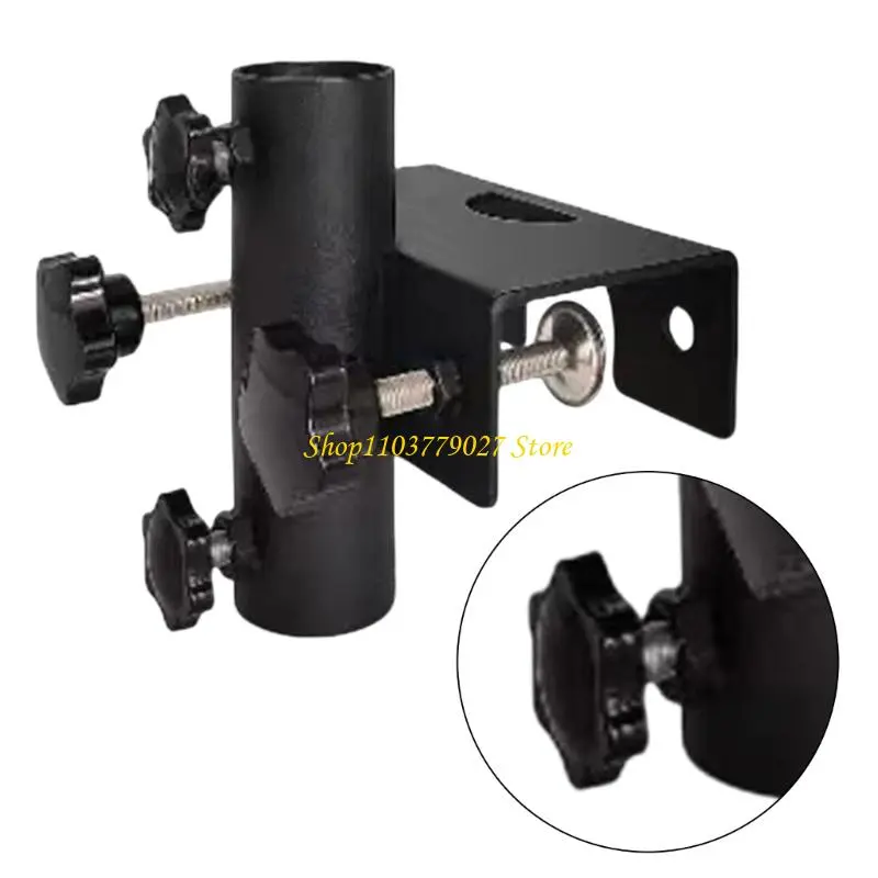 C4DF Iron Umbrella Mount Parasol Holder For Balcony Railings Outdoor Cafe Garden Use