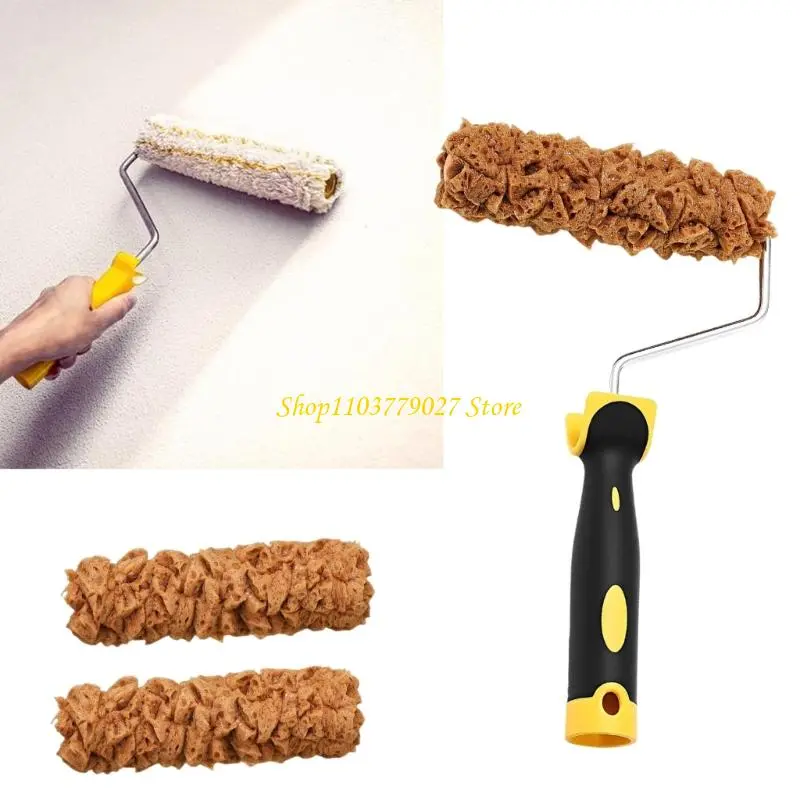 C4DF Multipurpose 3Pieces Paint Roller Set Featuring Sturdy Plastic 6Inch Rollers for Interior Wall Applications Daily Use