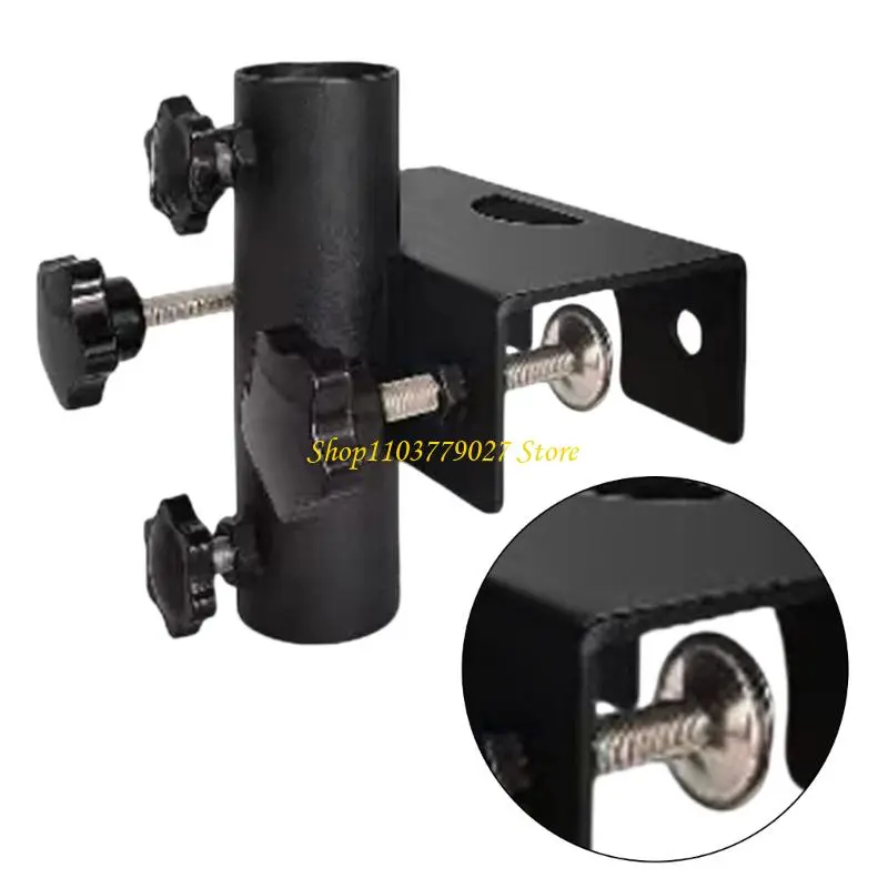C4DF Iron Umbrella Mount Parasol Holder For Balcony Railings Outdoor Cafe Garden Use