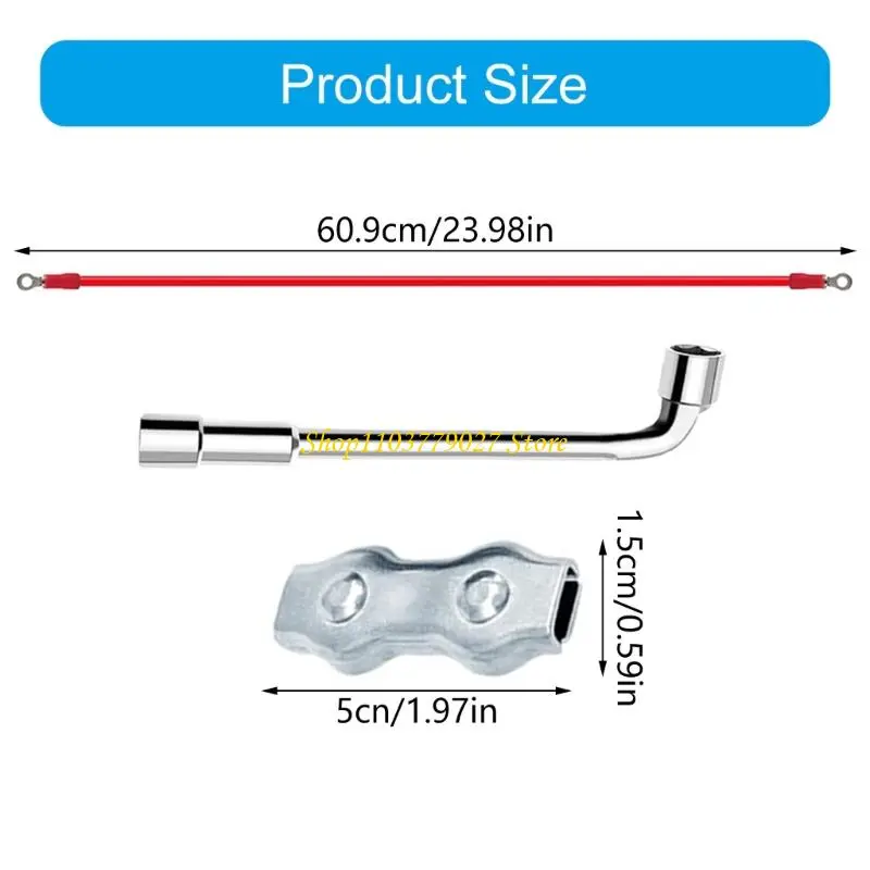 C4DF Multipurpose Cable Clamps Accessory for Sturdy Metal Wire Rope In Electrical Fence Systems Easy Installion Designs