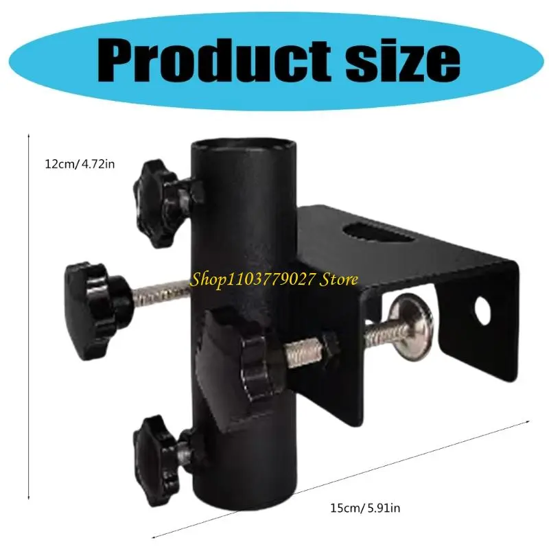 C4DF Iron Umbrella Mount Parasol Holder For Balcony Railings Outdoor Cafe Garden Use