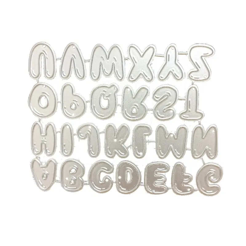 Y1UB Metal Die Cuts English Letter Embossing Stencil Cutting Dies for Card Making Scrapbooking Paper Craft DIY Template Mold