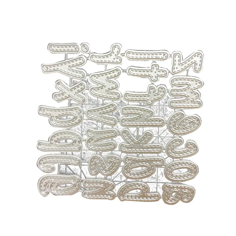 Y1UB Metal Die Cuts English Letter Embossing Stencil Cutting Dies for Card Making Scrapbooking Paper Craft DIY Template Mold