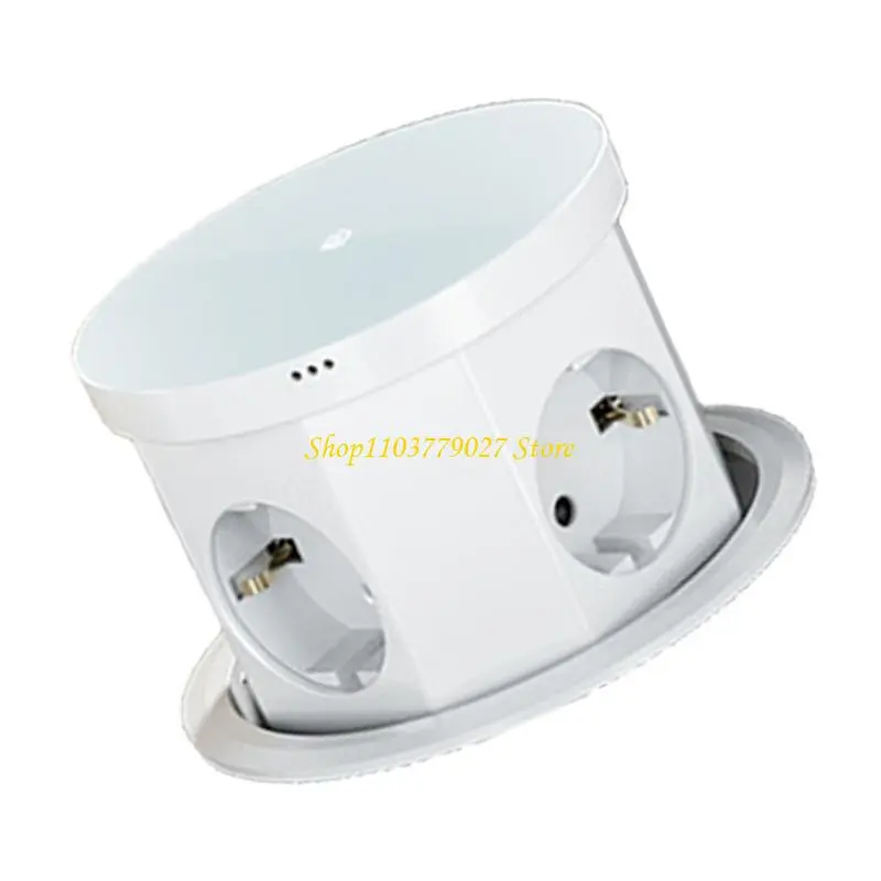 C4DF Lifting Socket Power Outlet Cordless Desk USB Charging Countertops Socket