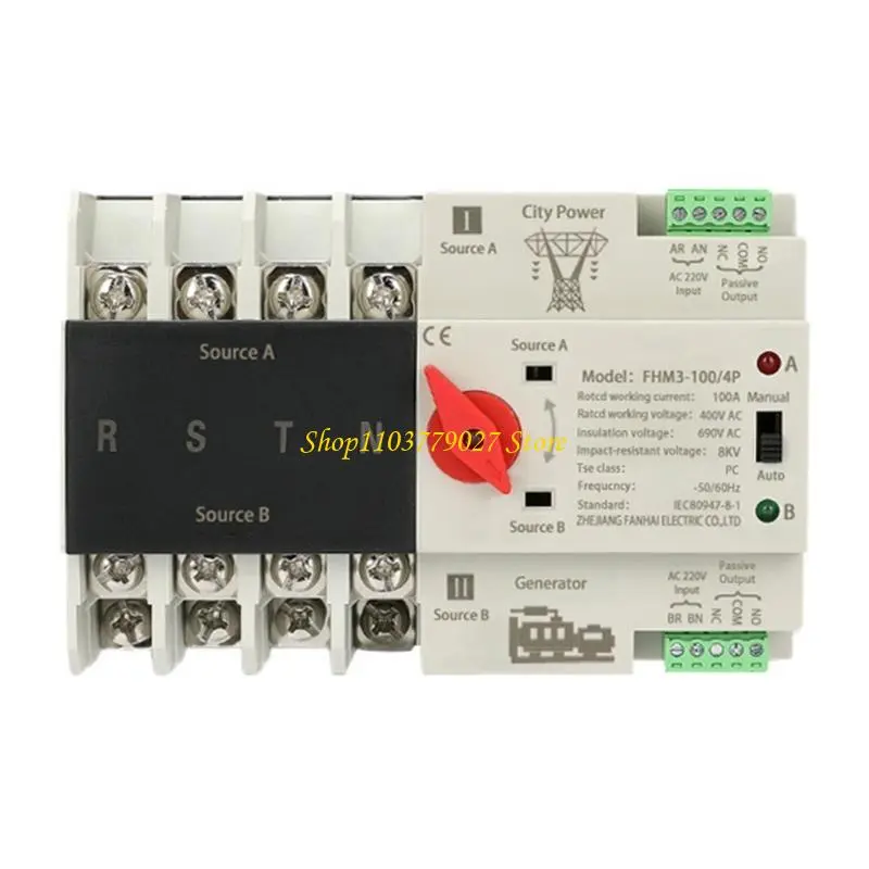 C4DF Electrical Selectors Switches 4P Automatic Transfer Switches for Emergency Power