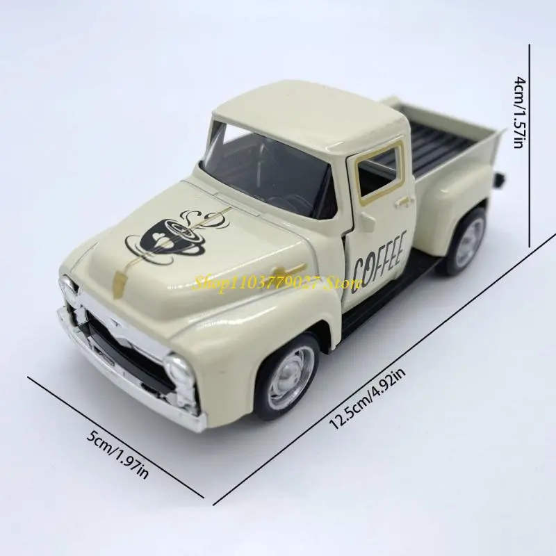 C4DF Unique Farmhouses Coffee Decors Mini Truck Model for Home or Cafe Table Display