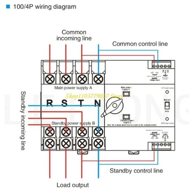 C4DF Electrical Selectors Switches 4P Automatic Transfer Switches for Emergency Power