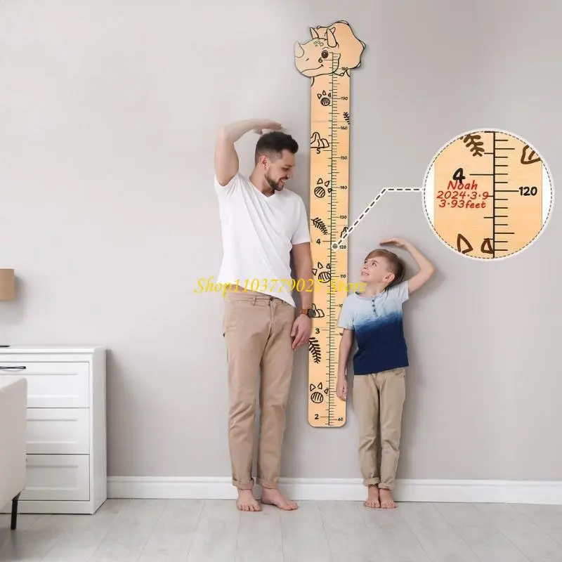 C4DF Waterproof Cartoon Growth Chart Decal for Kids Room Decors and Height Tracking