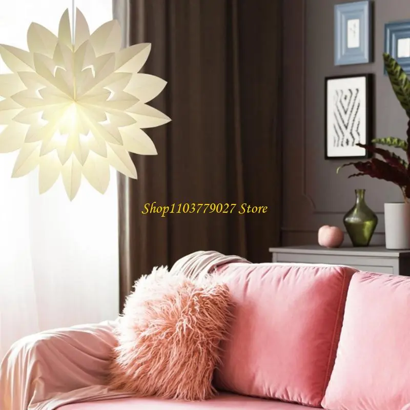 C4DF Simple Lamp Shade Hanging Light Shade Decorative Light Cover Paper Lamp Shade