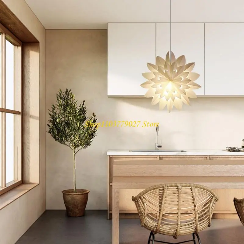C4DF Simple Lamp Shade Hanging Light Shade Decorative Light Cover Paper Lamp Shade