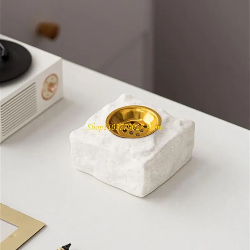 C4DF Durability Granites Incenses Holder Classical Finish Incenses Burners Perfect for Enhancing Home Ambiances and Comfort