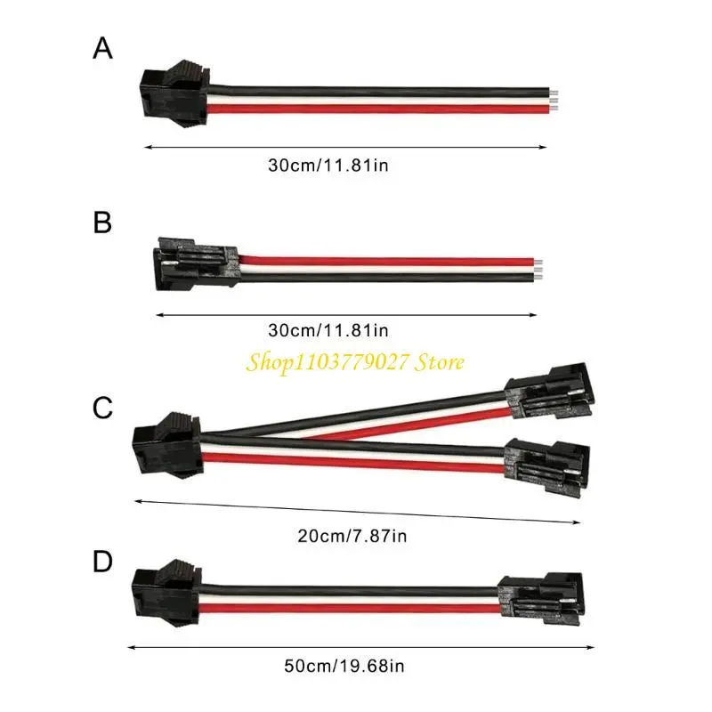 C4DF 10Pcs Male to Female Wire Connector Quick Adapter Terminal Wire Connector