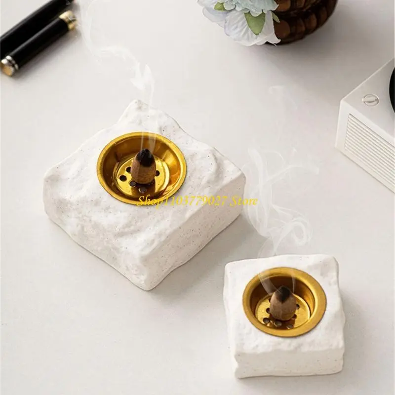C4DF Durability Granites Incenses Holder Classical Finish Incenses Burners Perfect for Enhancing Home Ambiances and Comfort