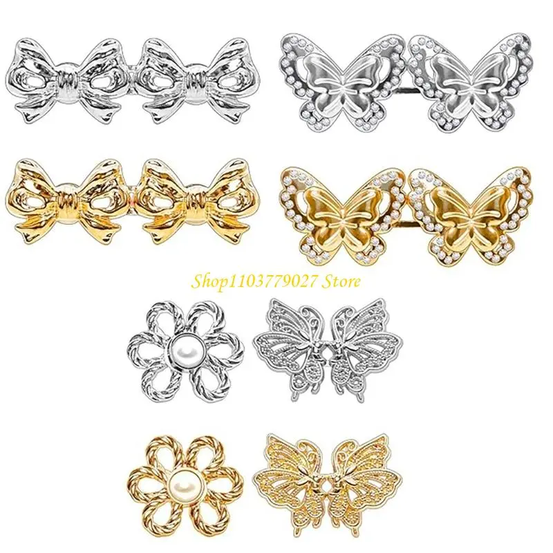C4DF 8Pcs Waist Button Tighteners No Sewing Waistbands Tighteners Adjustable Pants Waist Button Tighteners for Jeans Trousers