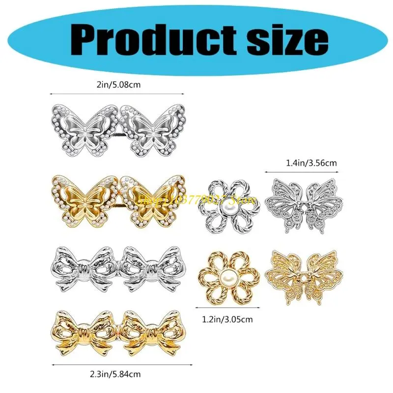 C4DF 8Pcs Waist Button Tighteners No Sewing Waistbands Tighteners Adjustable Pants Waist Button Tighteners for Jeans Trousers