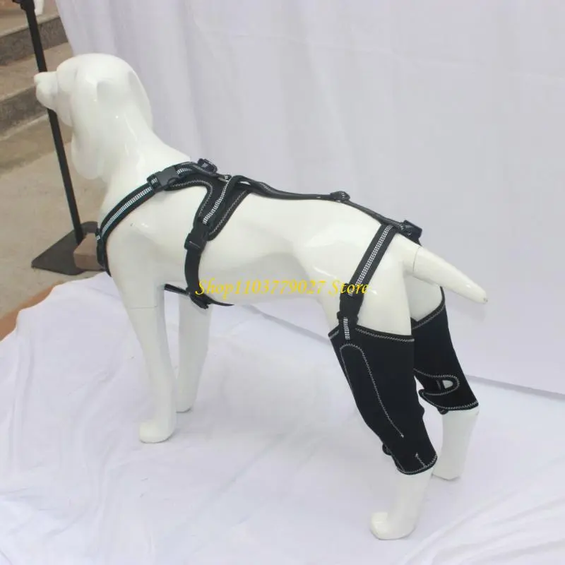 C4DF Dog Leg Support Brace Prevent Licking Warm and Protects Help Prevent Sprains